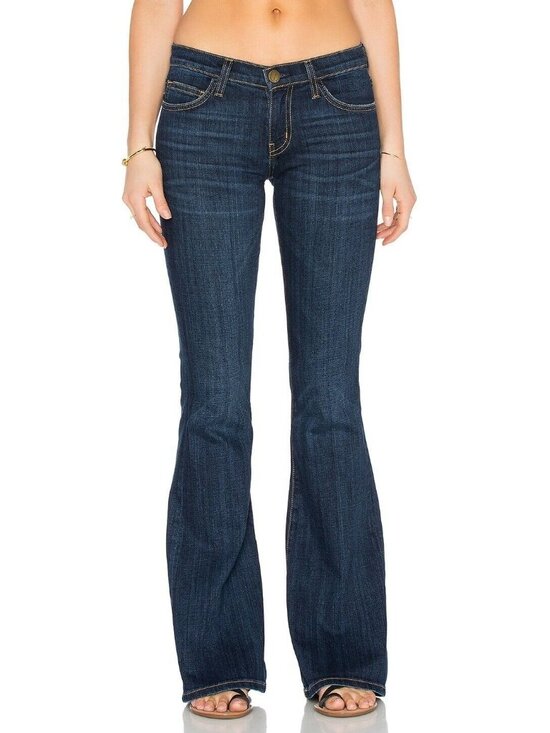 Current/Elliott Denim - CURRENT/ELLIOT 1970's Y2K The Low Rise Bell Slim Annees Flare Jeans 26